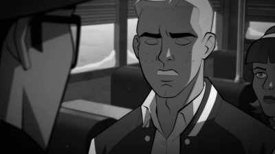 There were five sets
of tracks going
into the woods, - Justice League: Warworld