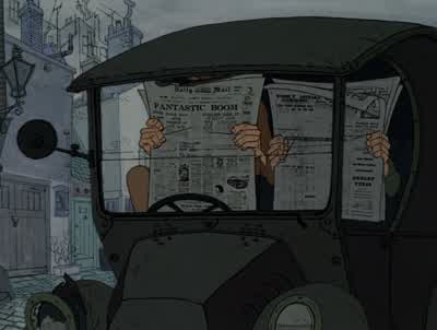 There they go Horace me ladout for their evening constitutionalA lovely pair of turtledovesAround the corner and off to the parkYeah I don't like it JasperOne more pinch and they'll throw the keys awayCome off it Horace We're getting plenty of boodleYes - One Hundred and One Dalmatians