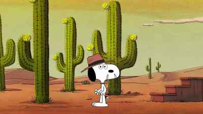 "There I was,
swept away by the errant tumbleweed, - The Snoopy Show