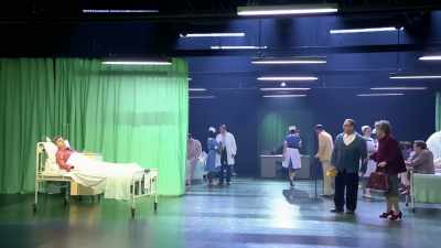 There were no complications
beyond finding such a big ulcer, - National Theatre Live: Nye