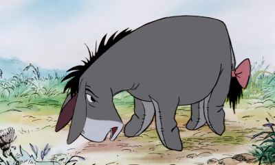 There now Did I get your tail back on properly Eeyore - The Many Adventures of Winnie the Pooh