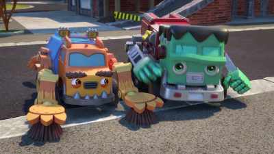 -There is one little cloud.
-Wait. What? - Mighty Monsterwheelies