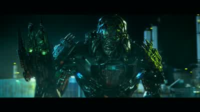 There is one way you surviveTell me where he's hidingWhere is optimus primeNeverNever is here - Transformers: Age of Extinction
