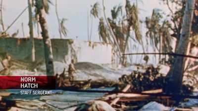 There were plenty
of Japs on the island, - The Pacific War in Color