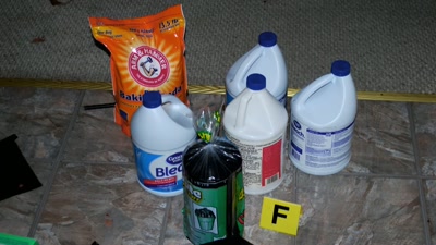 There were several bottles
of corrosive, acidic-based solutions - Killers: Caught on Camera