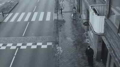 There! She sees the officer
and turns around. - The Bridge
