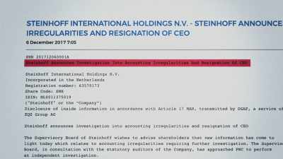 There was this red
headline over the screen, - Steinheist