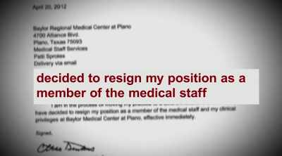 Therefore they did allow him
to practice at their hospital. - Dr. Death: The Undoctored Story