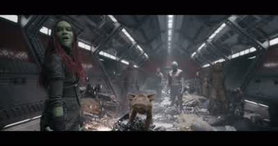 There's a big hole up in the deck. - Guardians of the Galaxy Vol. 3