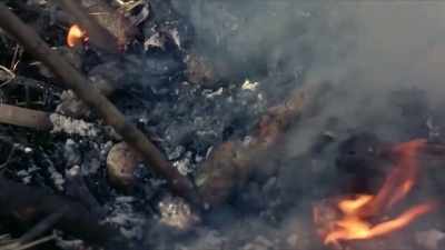 There's a brief scene in "Witchfinder" - Woodlands Dark and Days Bewitched: A History of Folk Horror