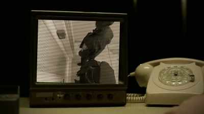 There's a closed circuit
TV camera - History's Greatest Heists with Pierce Brosnan