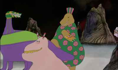 - There's a Cyclops.
- Can't be. He's got two eyes. - Yellow Submarine