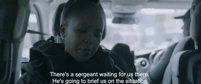 There's a sergeant waiting for us there.
He's going to brief us on the situation. - Gereza