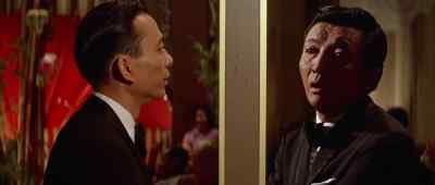 There's an officer and two
characters outside - Flower Drum Song