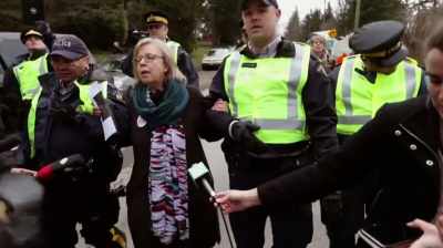 There's campaigns
against pipelines in Canada: - The New Corporation: The Unfortunately Necessary Sequel