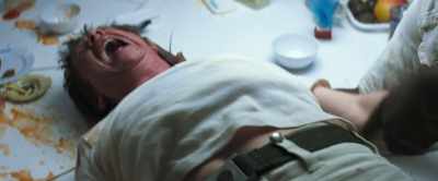 There's just this splat, almost
like a bullet has hit him. - Memory: The Origins of Alien