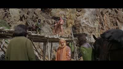 There's your minister of scienceHonor bound to expand the frontiers of knowledgeTaylor please Except he's also chief defenderof the faithThere is no contradiction between faith and science true scienceAre you willing to put it to the test Taylor I would - Planet of the Apes