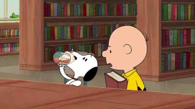 There's no drinking in the library either. - The Snoopy Show