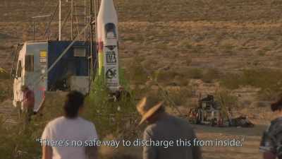 - There's no safe way
to discharge this from inside - Rocketman