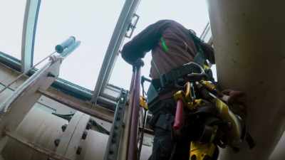 There's one last check for Dennis to make
before he heads back down to solid ground, - Europe From Above