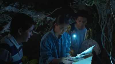 There's Terror Peak and here's
Skeleton Caves. A triangle. - Rock Island Mysteries