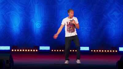 "There's the cakey program.
There's the dancy program. - Russell Howard: Recalibrate