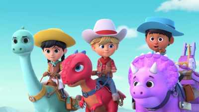There's the Tinhorns!
Let's get the gems! - Dino Ranch