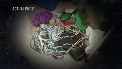  There's unspooled yarn
 all over the place. - Phrogging: Hider in My House
