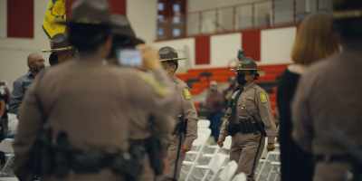 These
10 officers who are sitting - Navajo Police: Class 57