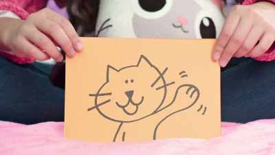 These cards can help teach us
how to say words in cat language. - Gabby's Dollhouse