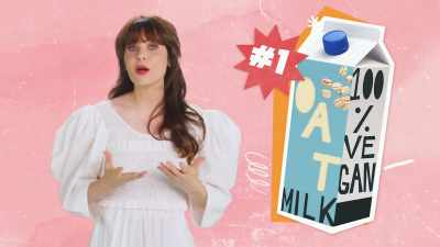 These days, oat milk is on top - What Am I Eating? With Zooey Deschanel