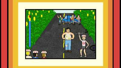 - These guys threw
a shoe at him, - Shadow of a Wheel