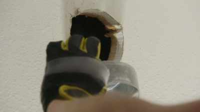 These holes, these are meant for
screws, to go into like solid framing. - Help! I Wrecked My House