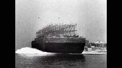 These hollow concrete caissons were floated over to Normandy - The Buildings That Fought Hitler