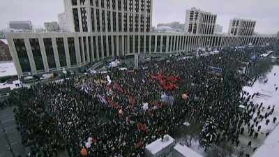 These huge crowds coming out - Putin: A Russian Spy Story