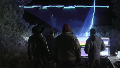 These lasers are good
for about a mile to two miles. - Beyond Skinwalker Ranch