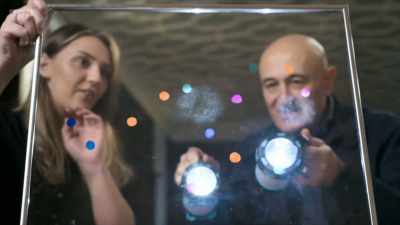 These little blobs here - Secrets of Size: Atoms to Supergalaxies