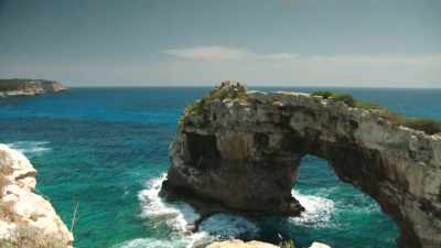 These pretty shots
of a beach - Love Island
