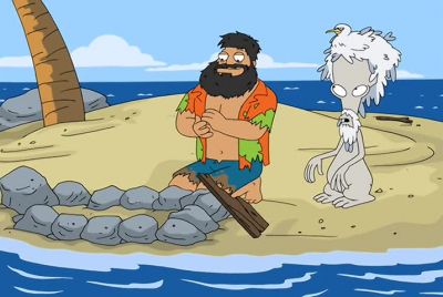 These rocks will make a fine raft - American Dad!