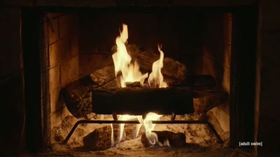 These steep mountain
roads, they got me stuck. - Adult Swim Yule Log