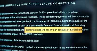 These teams receive - Super League: The War for Football