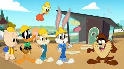 These walls can be knocked
down and flipped right back up - Bugs Bunny Builders