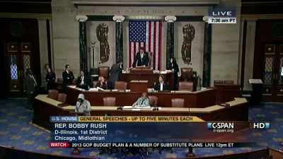 -...these words.
-(GAVEL POUNDS) - Obama: In Pursuit of a More Perfect Union