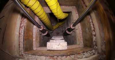 They also installed a ventilation system
and underground lighting. - White Rabbit Project