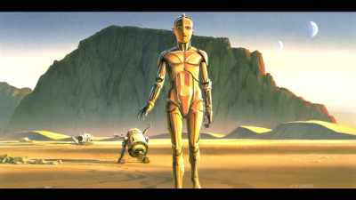 They had artwork on the walls
done by Ralph McQuarrie, - Making Waves: The Art of Cinematic Sound