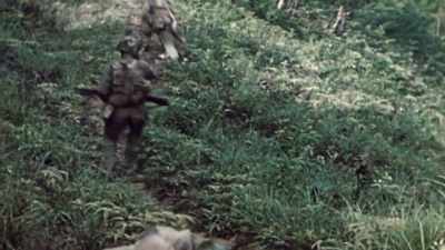 They barely know
where to return fire. - The Pacific War in Color