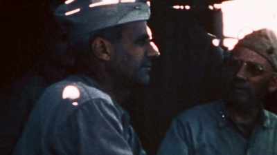 They can only guess
at what lies ahead. - The Pacific War in Color