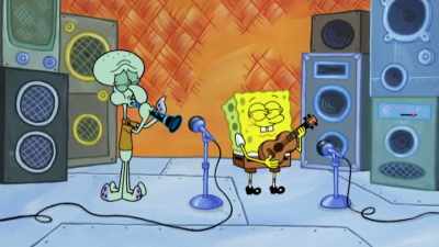 They eventually enlisted
Plankton and Patrick - SpongeBob DocuPants