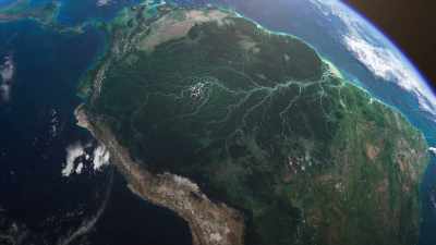 They eventually unite to form
the largest river of them all. - Seven Worlds, One Planet