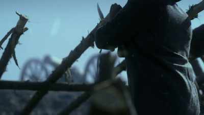 They felled trees and
sharpened them into stakes. - Blood and Fury: America's Civil War